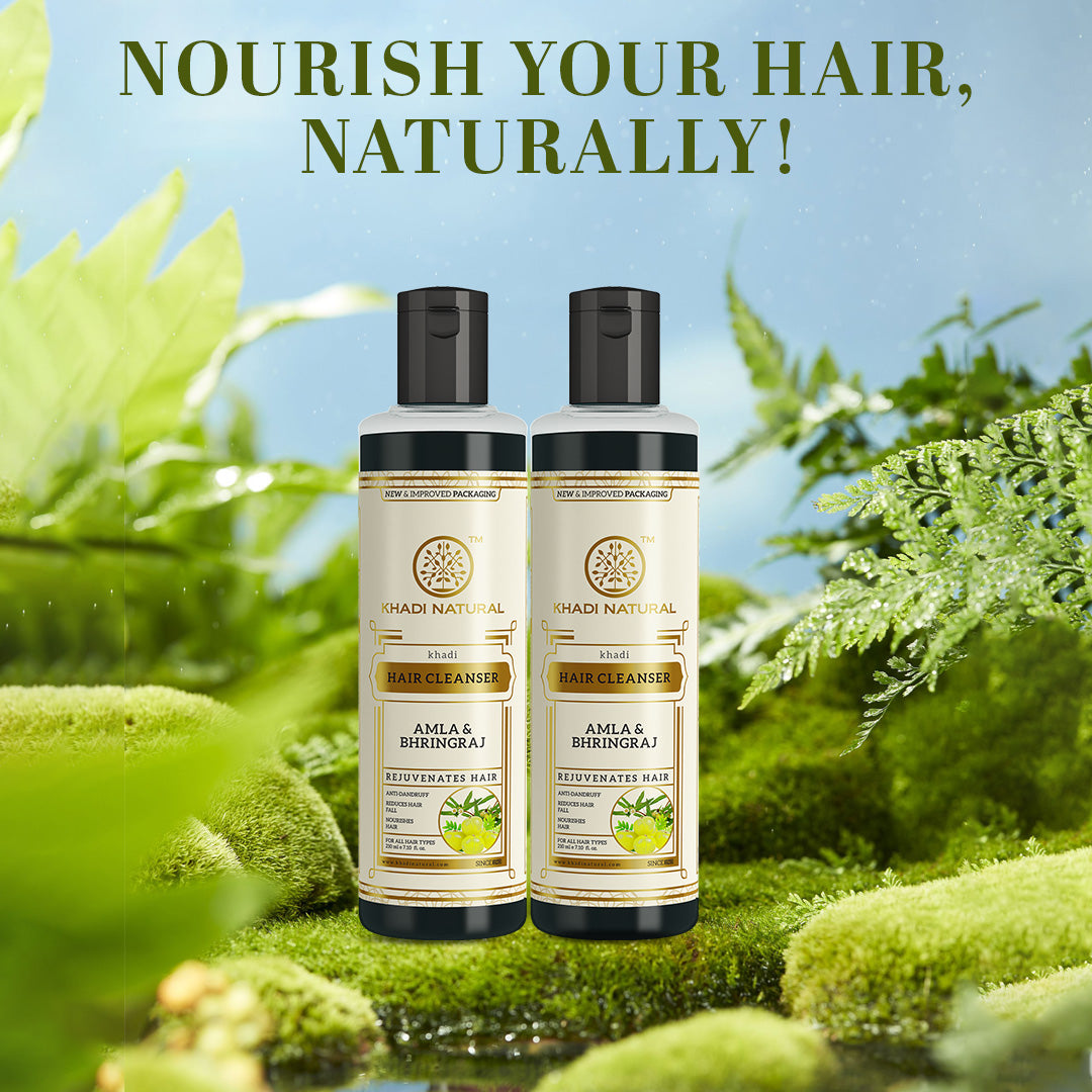 Khadi Natural Amla & Bhringraj Hair Cleanser - (Pack of 2) (BUY2GET2)