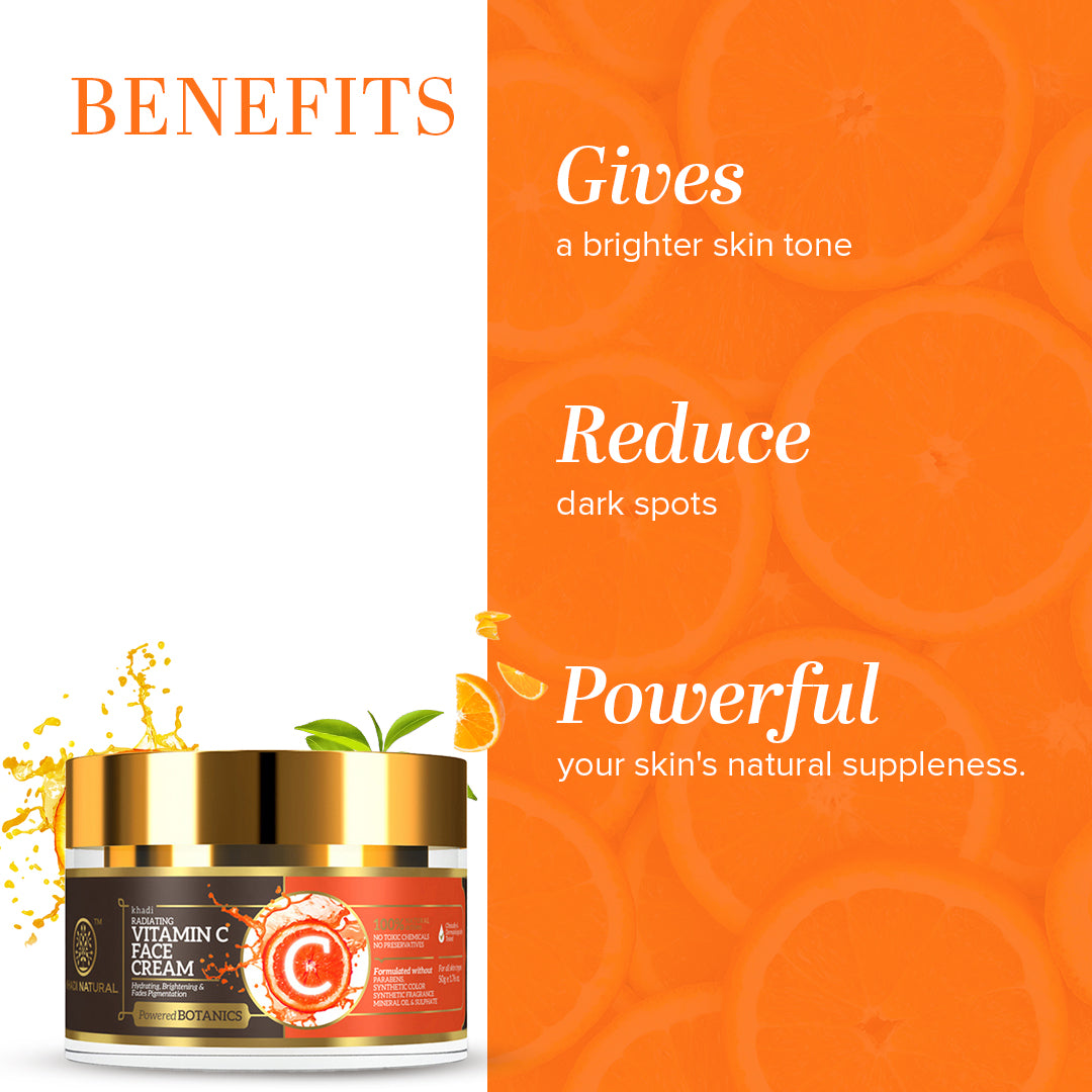 Khadi Natural Vitamin C Face Cream 50gm (Buy 3 Products & Get Rs.300 Off)