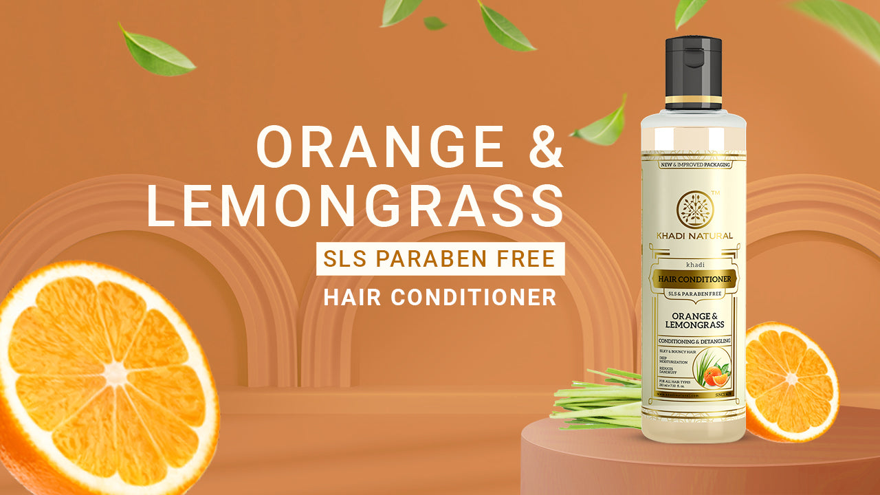 Khadi Natural Herbal Orange Lemongrass Hair Conditioner- Sls & Paraben Free-210