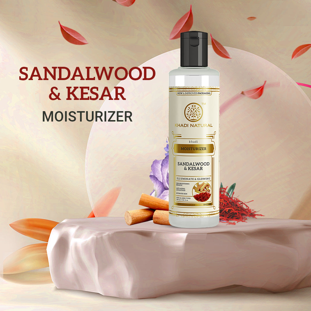 Khadi Natural Sandalwood & Kesar Moisturizer-210 ml (BUY1GET1)