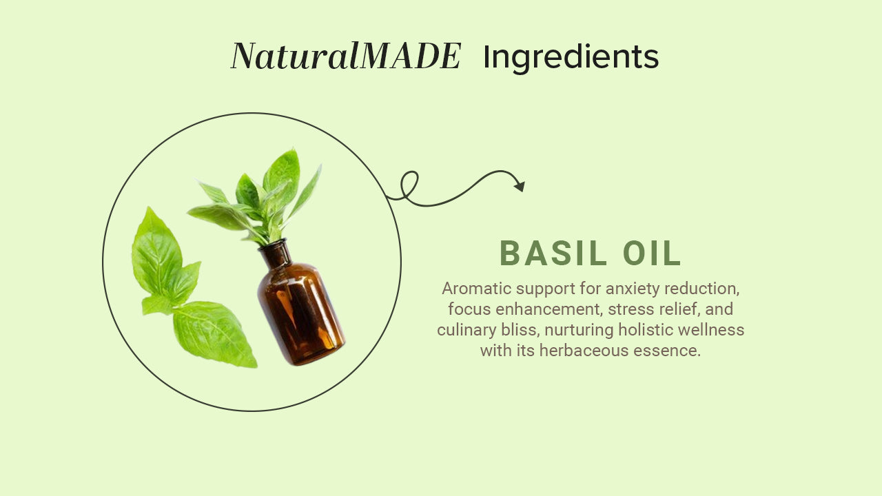 Khadi Natural Basil - Pure Essential Oil - 15 ml (Buy 3 Products & Get Rs.300 Off)