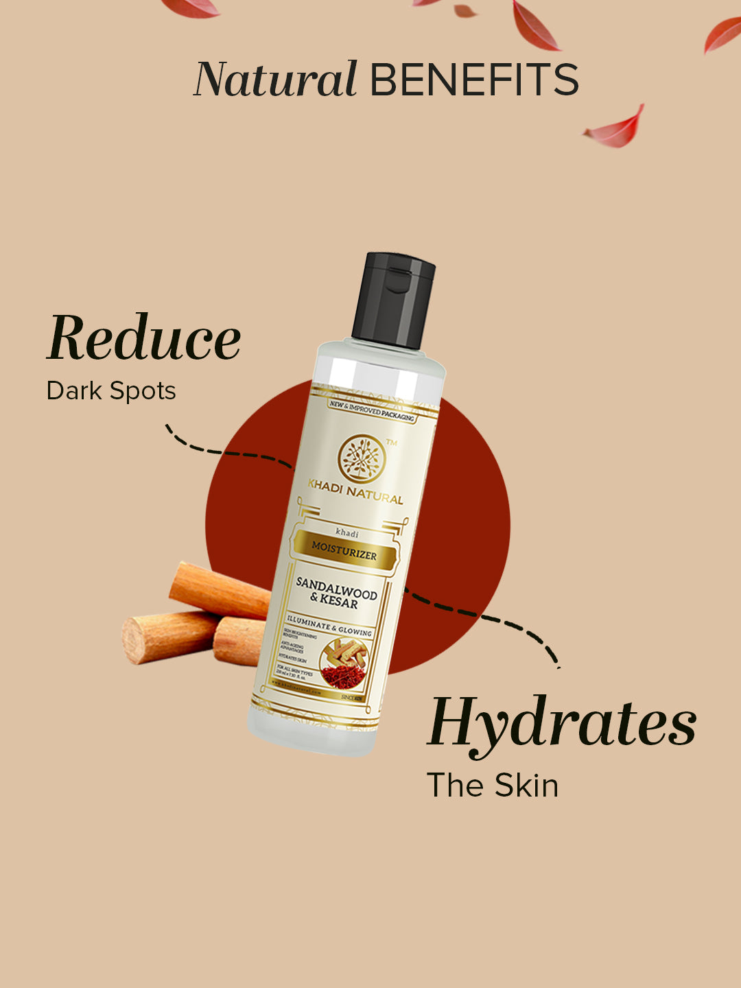 Khadi Natural Sandalwood and kesar Moisturizer- pack of 2 (Buy 5 Products & Get Rs.500 Off)