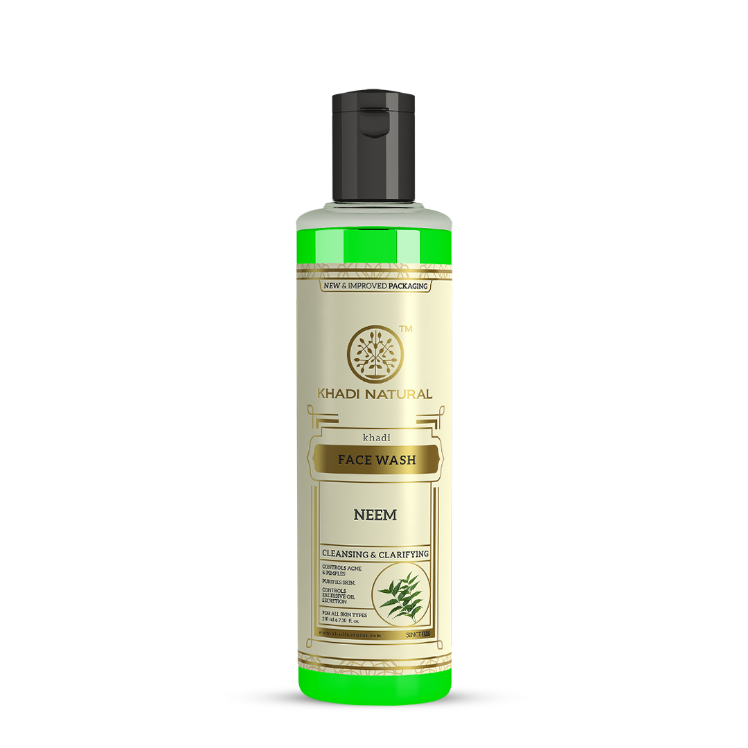 Khadi Natural Neem Face Wash 210 ml (Buy 4 products in Rs.599)