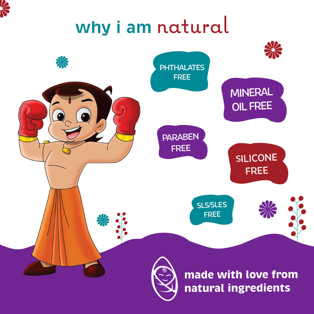 Khadi Natural Chota Bheem Baby Hair Oil With Coconut & Sesame Oil-150 ml (Buy 3 Products & Get Rs.300 Off)