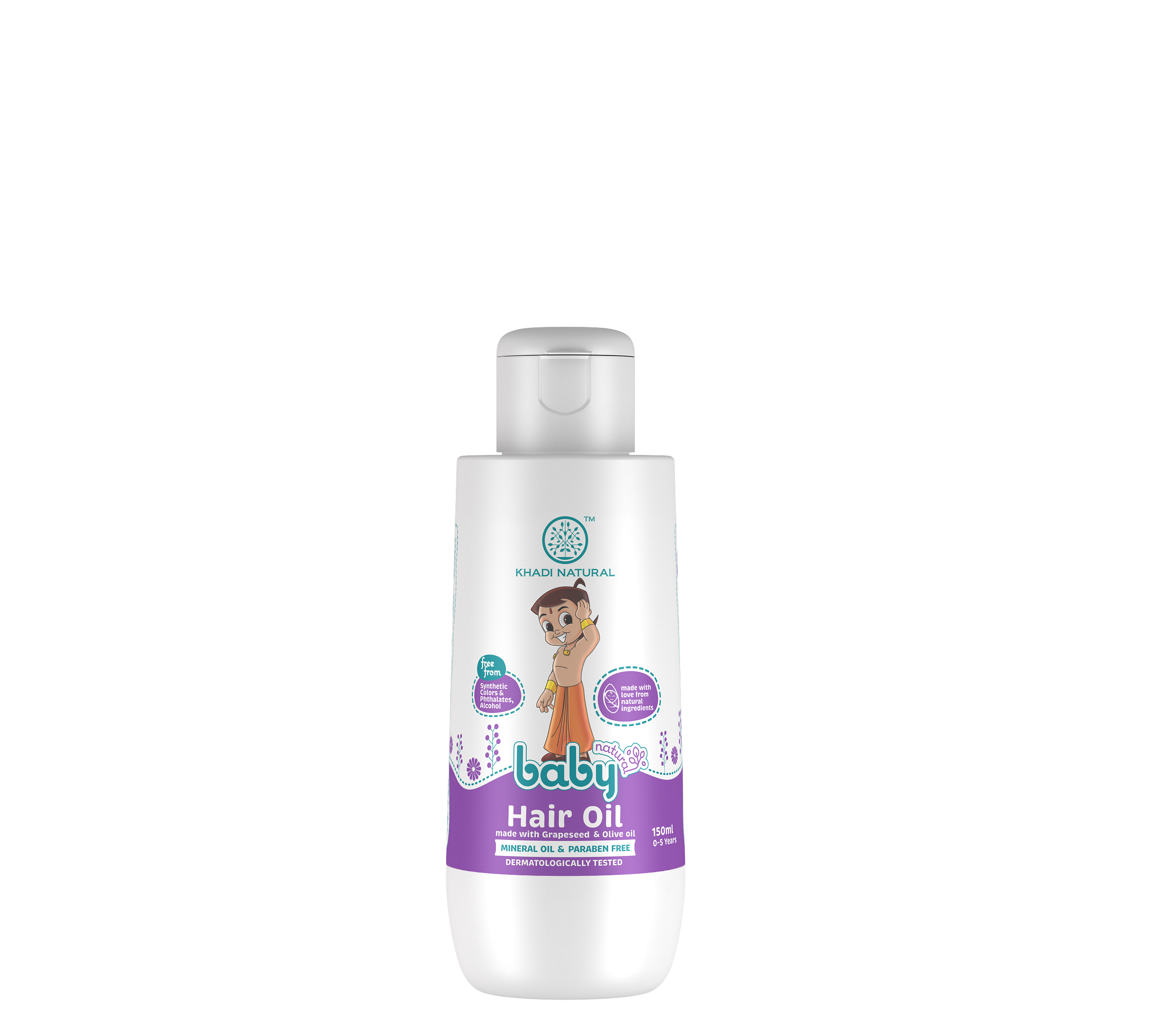 Khadi Natural Chota Bheem Baby Hair Oil With Grapeseed & Olive-150 ml (Buy 3 Products & Get Rs.300 Off)