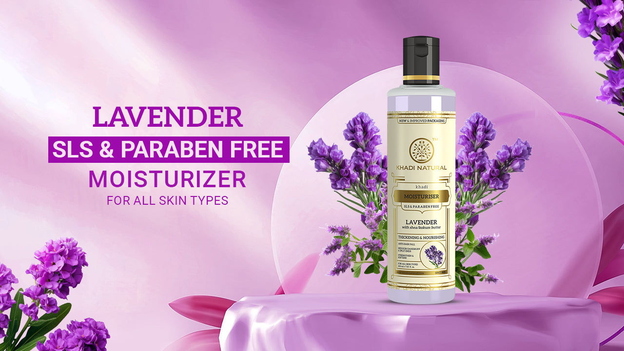 Khadi Natural Lavender Moisturizer- With Sheabutter- Paraben Free-210 ml